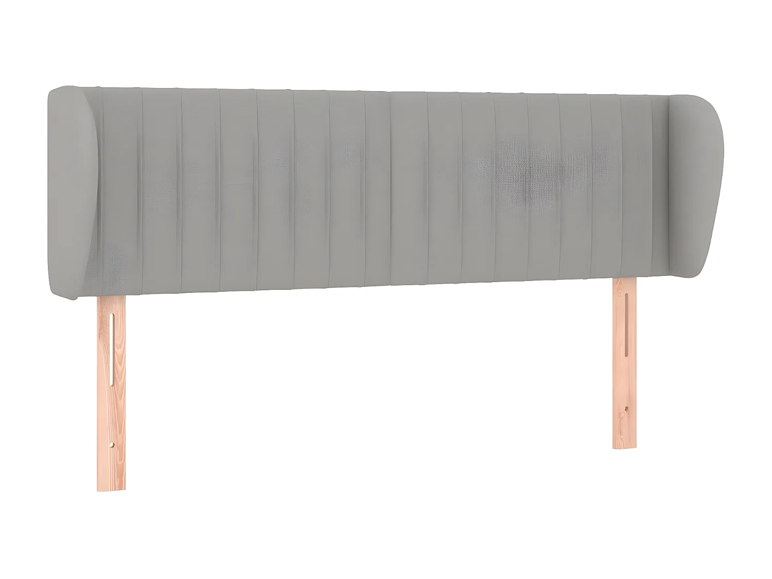 Tête de lit avec oreilles Gris clair 147x23x78/88 cm Tissu