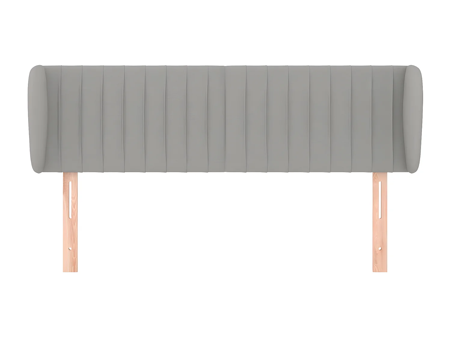 Tête de lit avec oreilles Gris clair 147x23x78/88 cm Tissu