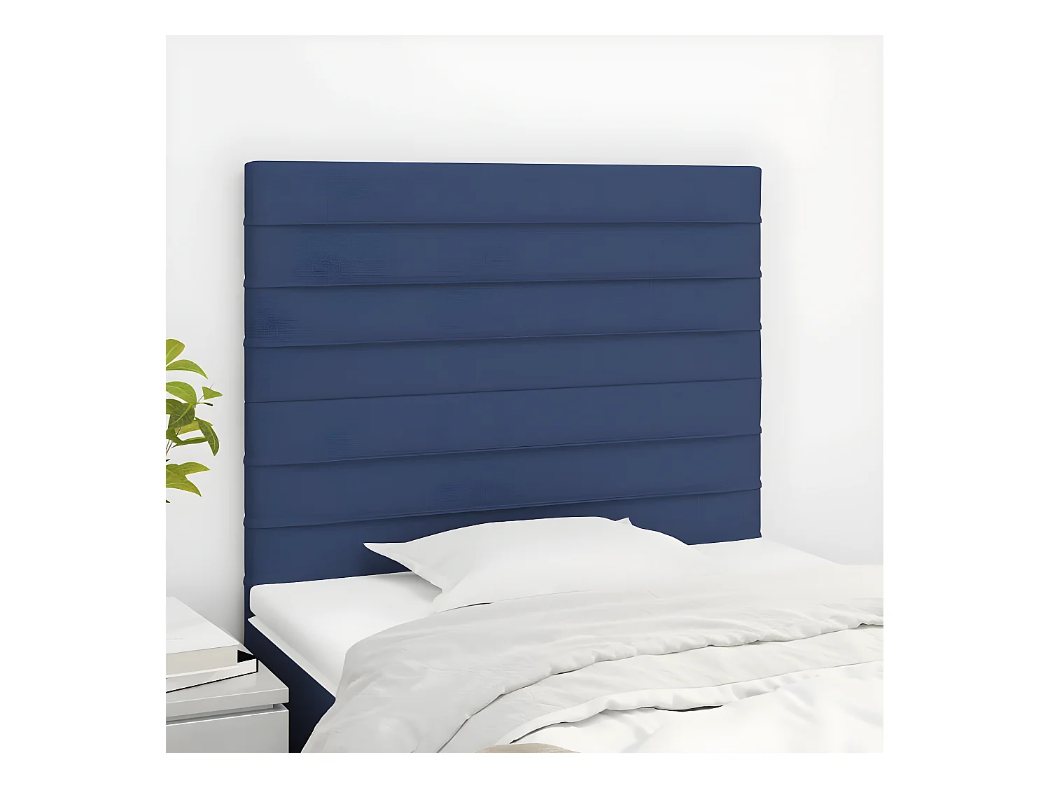 Têtes de lit 2 pièces Bleu 80x5x78/88 cm Tissu