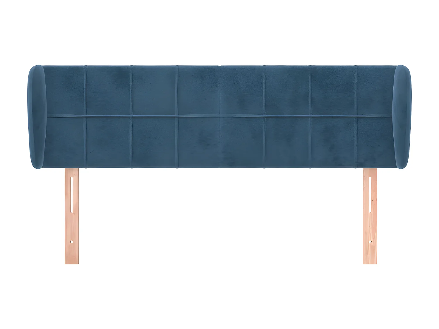 Tête de lit avec oreilles Bleu foncé 147x23x78/88 cm Velours