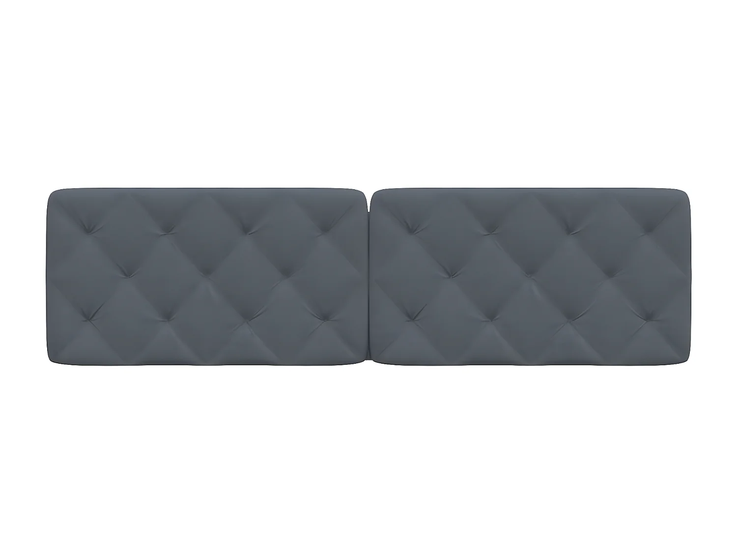 Coussin de tête de lit gris foncé 180 cm velours