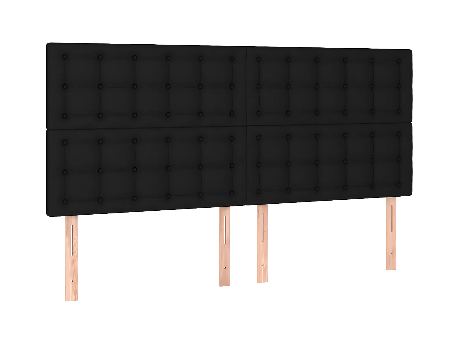 Cabecero con luces LED tela negro 180x5x118/128 cm