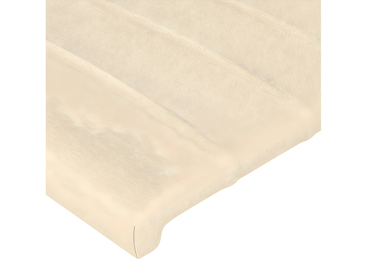 Cabeceira de cama c/ luzes LED tecido 83x16x118/128cm cor creme