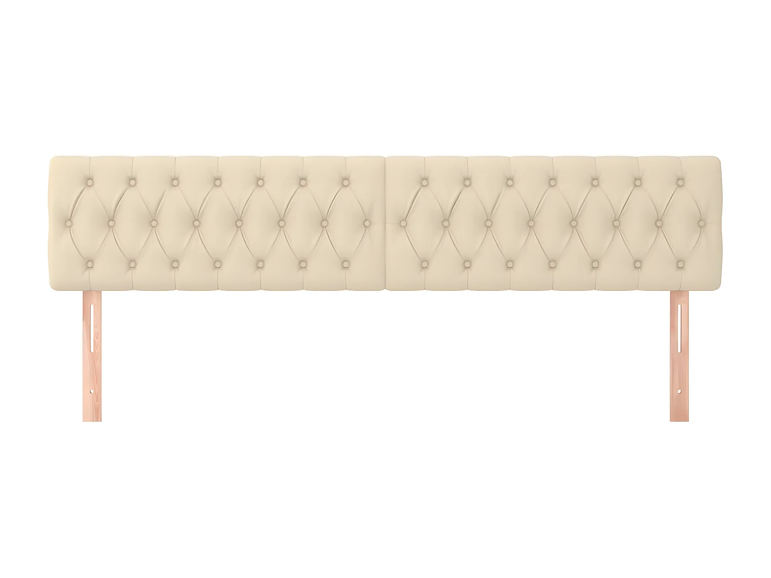 Têtes de lit 2 pièces Crème 90x7x78/88 cm Tissu