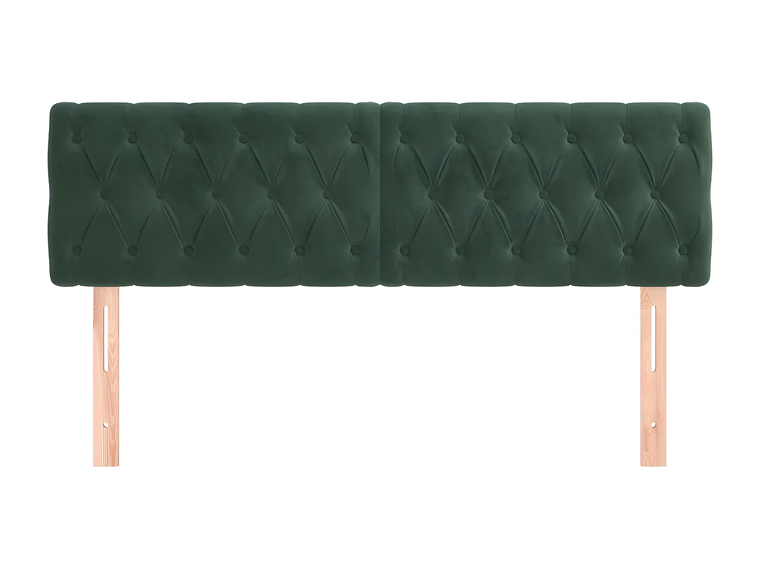 Têtes de lit 2 pièces Vert foncé 72x7x78/88 cm Velours