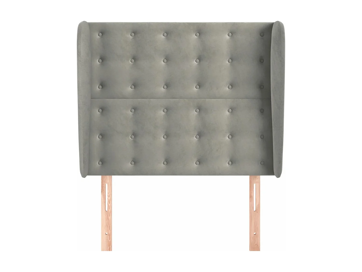 Tête de lit avec oreilles Gris clair 93x23x118/128 cm Velours