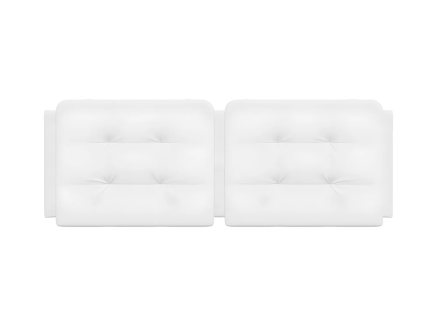 Coussin de tête de lit blanc 140 cm similicuir