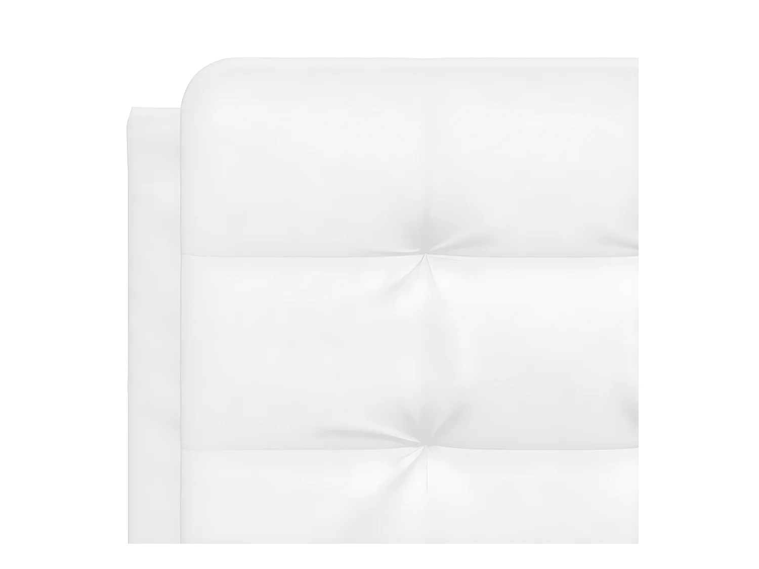 Coussin de tête de lit blanc 140 cm similicuir