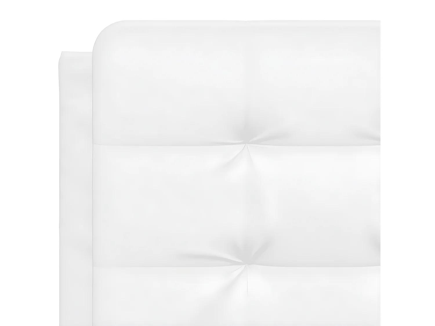 Coussin de tête de lit blanc 140 cm similicuir