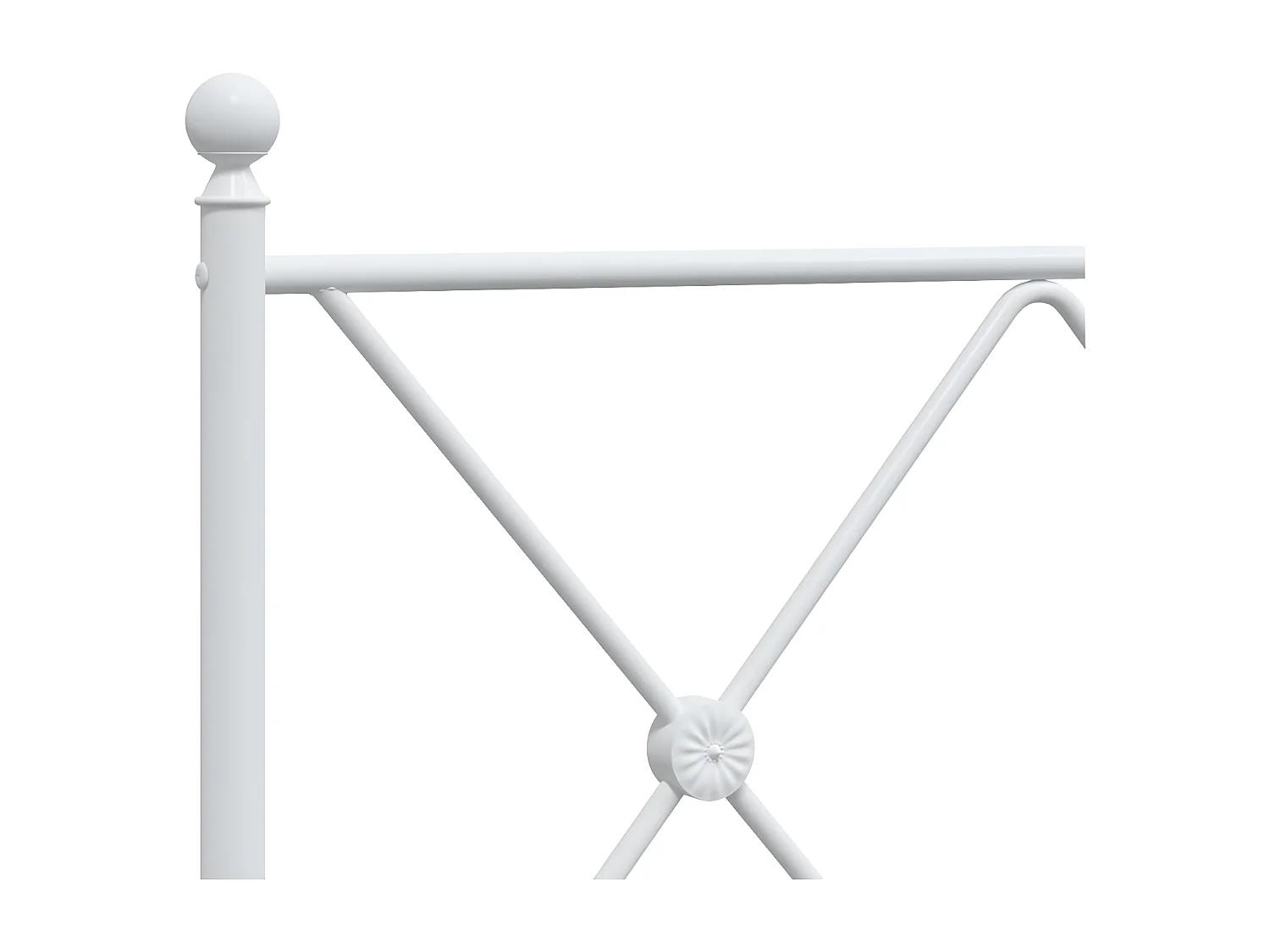 Tête de lit métal blanc 193 cm