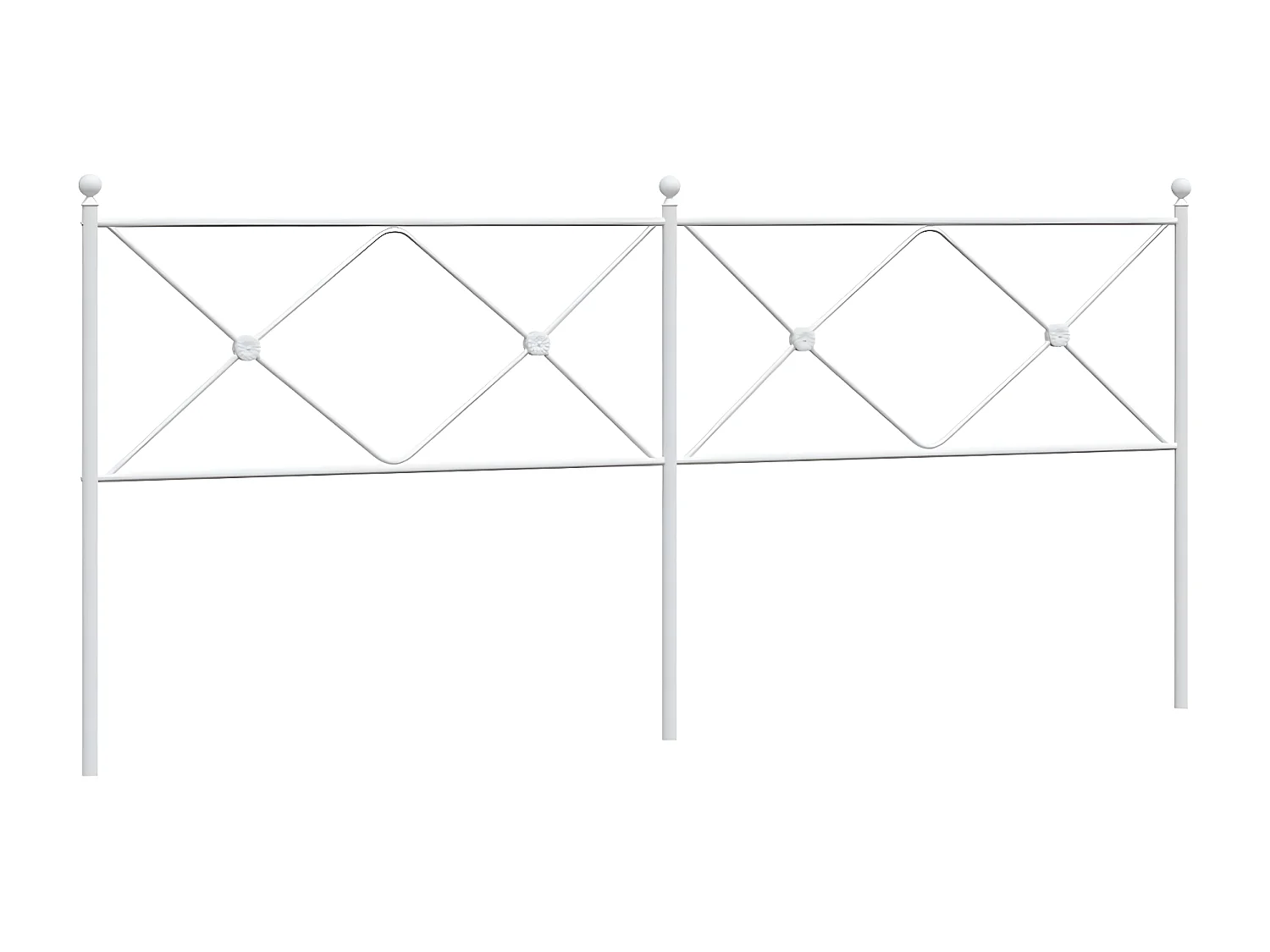 Cabecero de metal blanco 193 cm