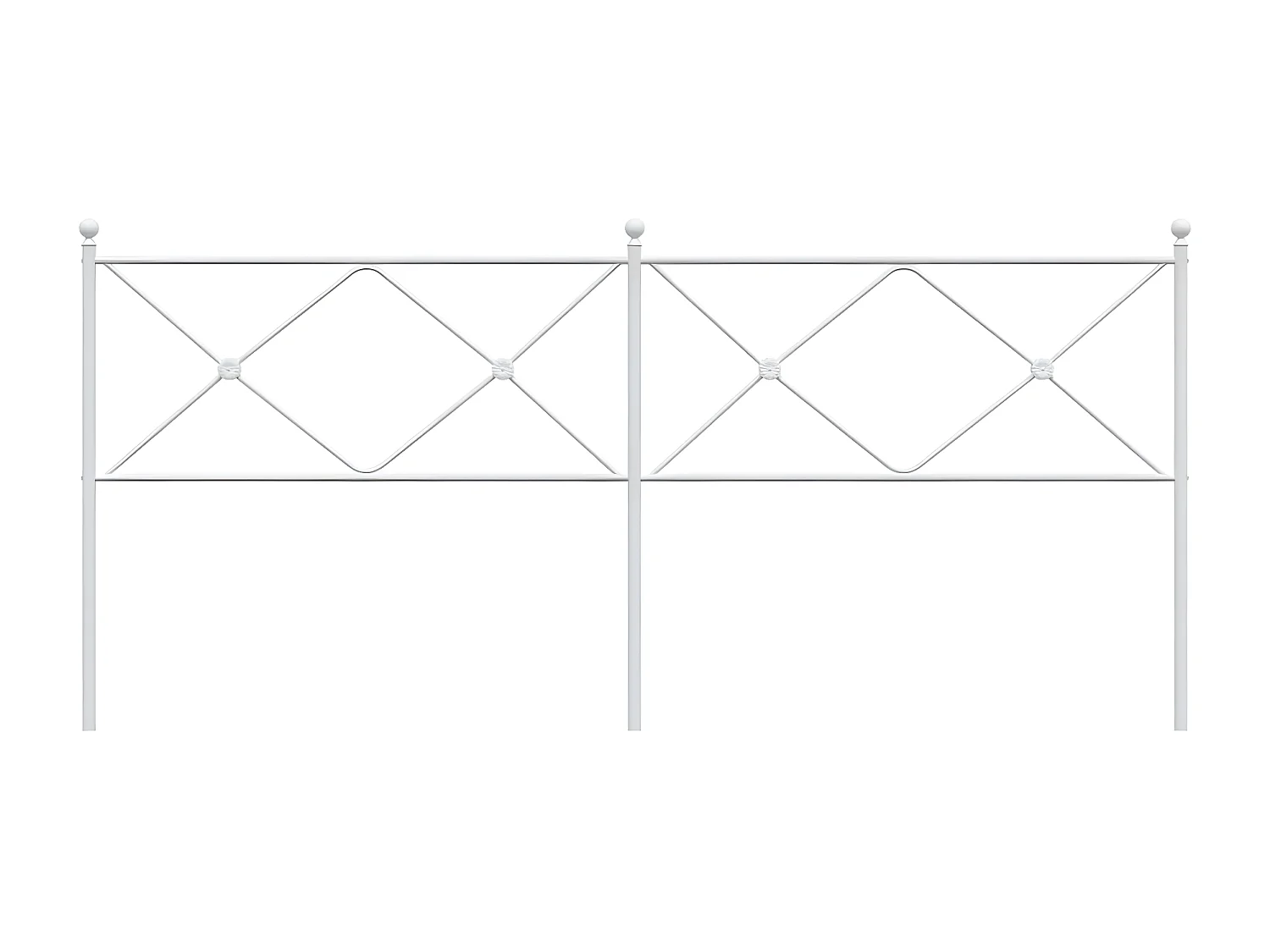 Tête de lit métal blanc 193 cm