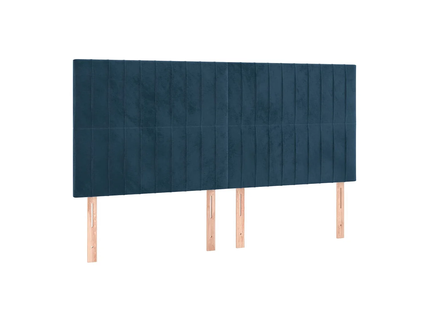 Cabeceros 4 unidades de terciopelo azul oscuro 100x5x78/88 cm