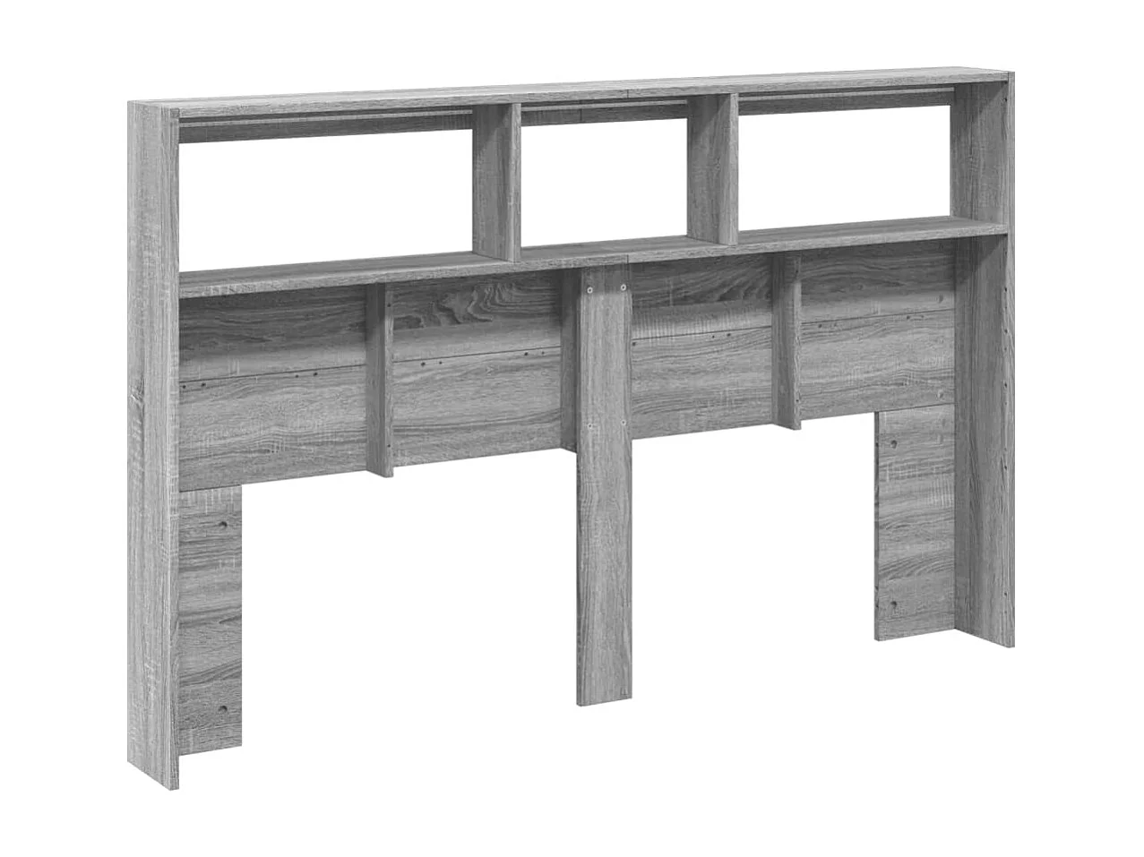 Cabecero de cama con luz LED gris Sonoma 160x17x102 cm