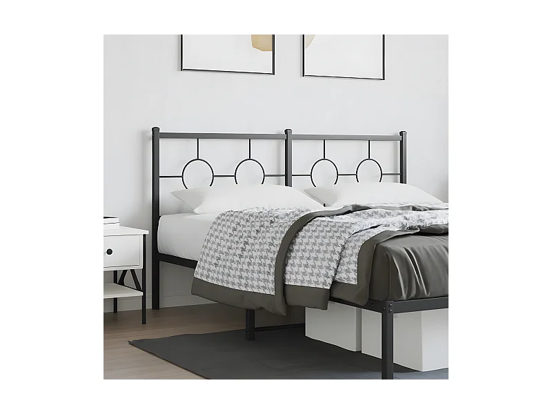 Cabeceira de cama 160 cm metal preto