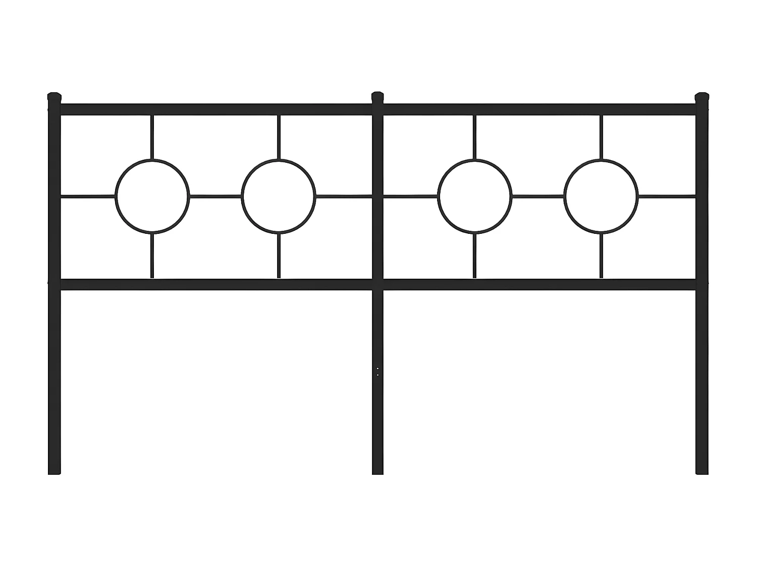 Cabeceira de cama 160 cm metal preto