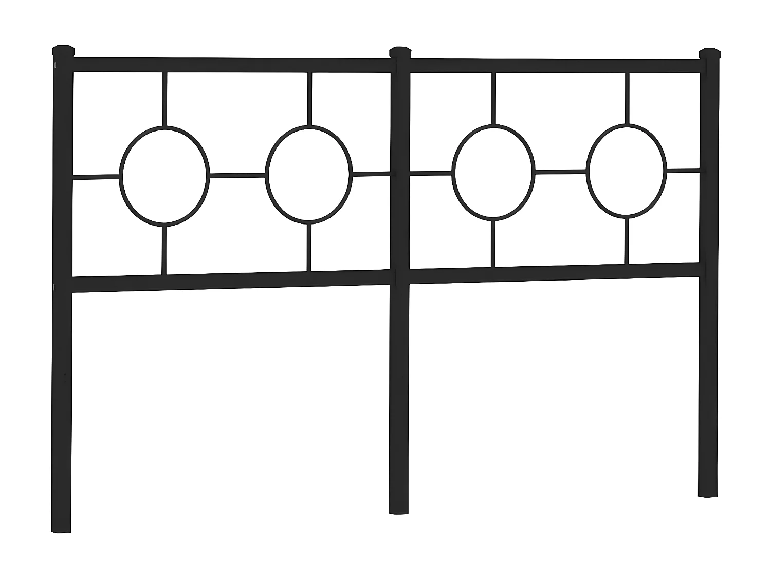 Cabecero de metal negro 160 cm
