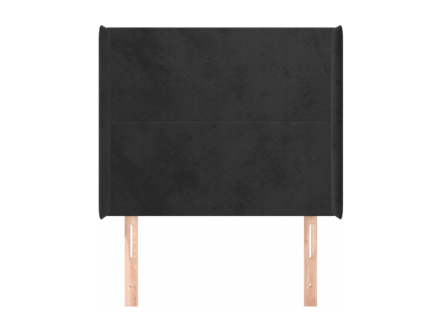 Cabeceira de cama c/ abas veludo 83x16x118/128 cm preto