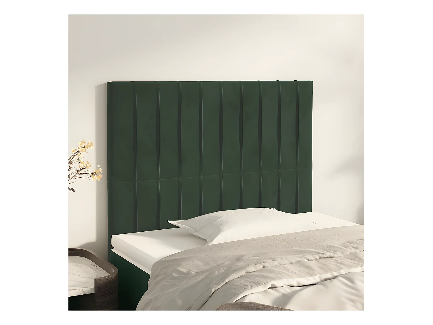 Têtes de lit 2 pièces Vert foncé 80x5x78/88 cm Velours