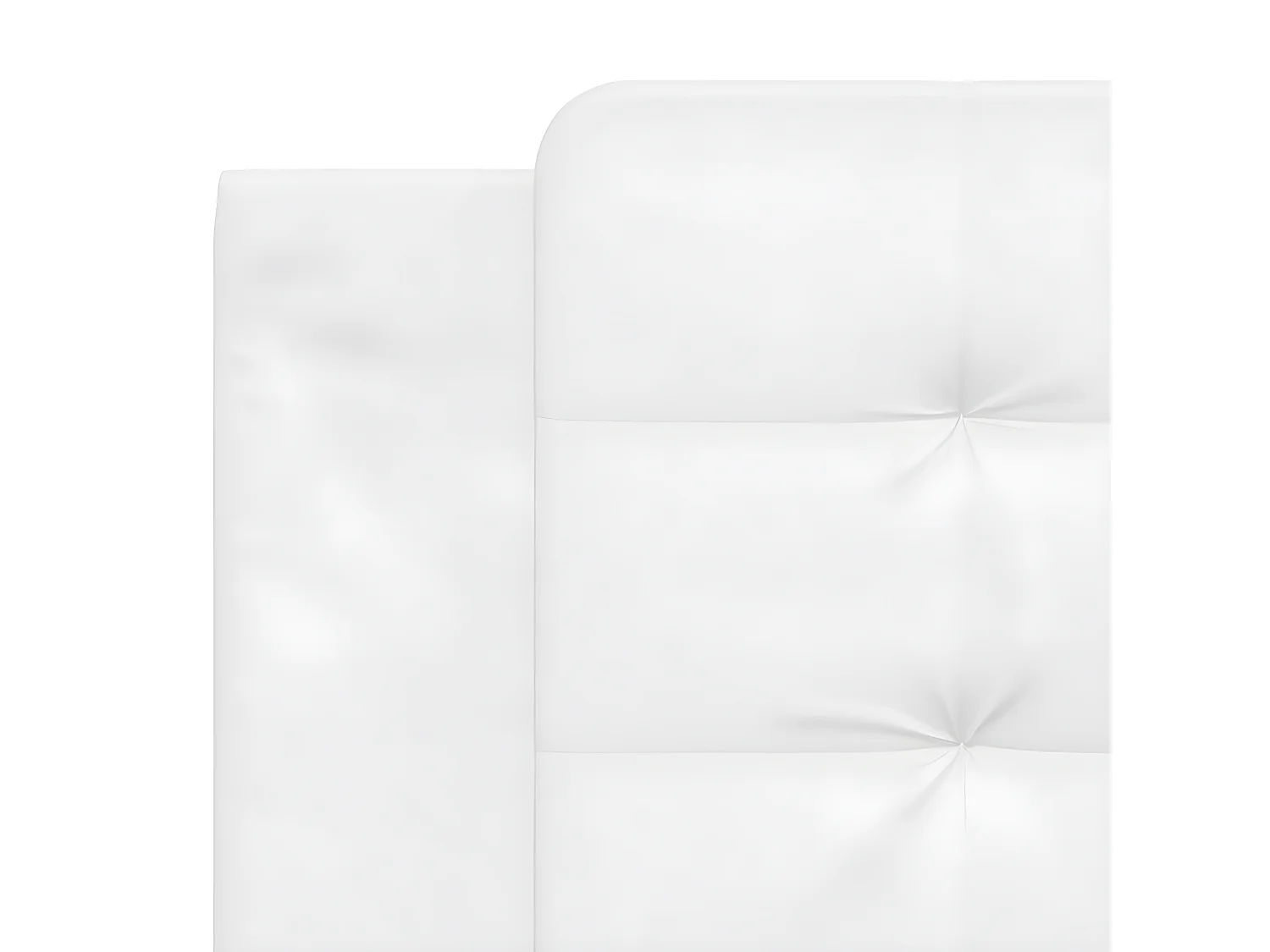 Coussin de tête de lit blanc 180 cm similicuir