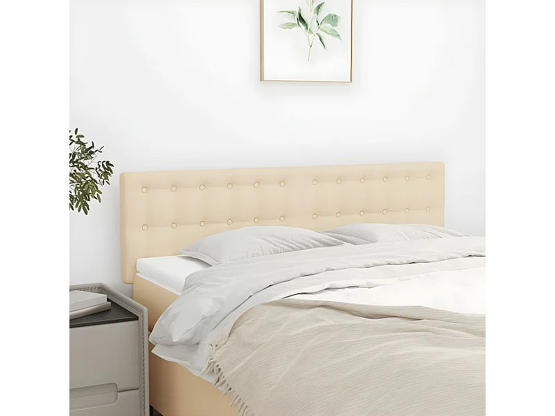 Têtes de lit 2 pièces Crème 72x5x78/88 cm Tissu