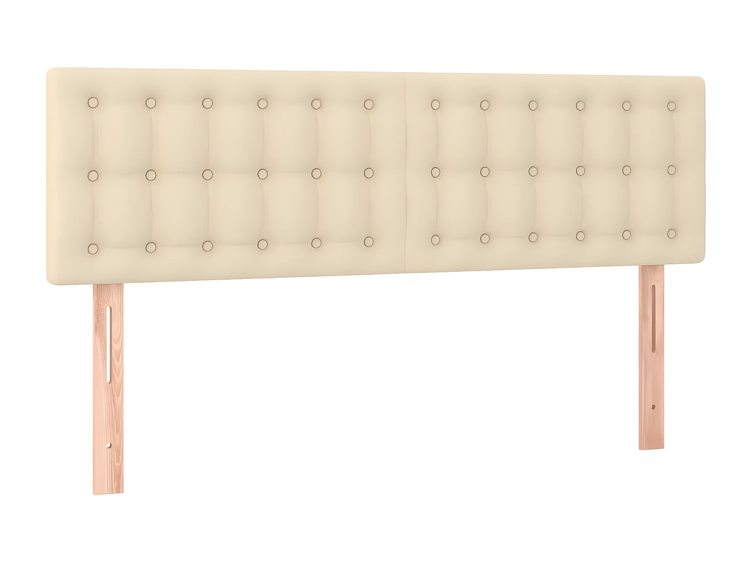 Têtes de lit 2 pièces Crème 72x5x78/88 cm Tissu