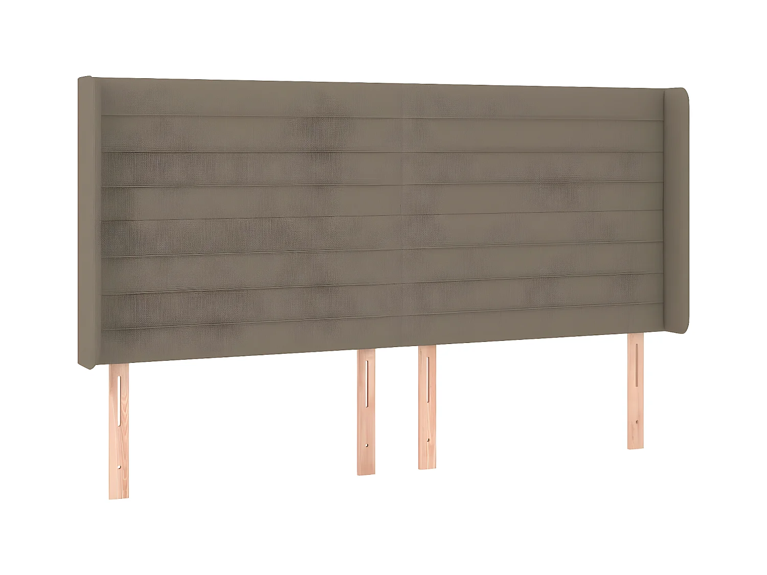 Tête de lit avec oreilles Taupe 163x16x118/128 cm Tissu