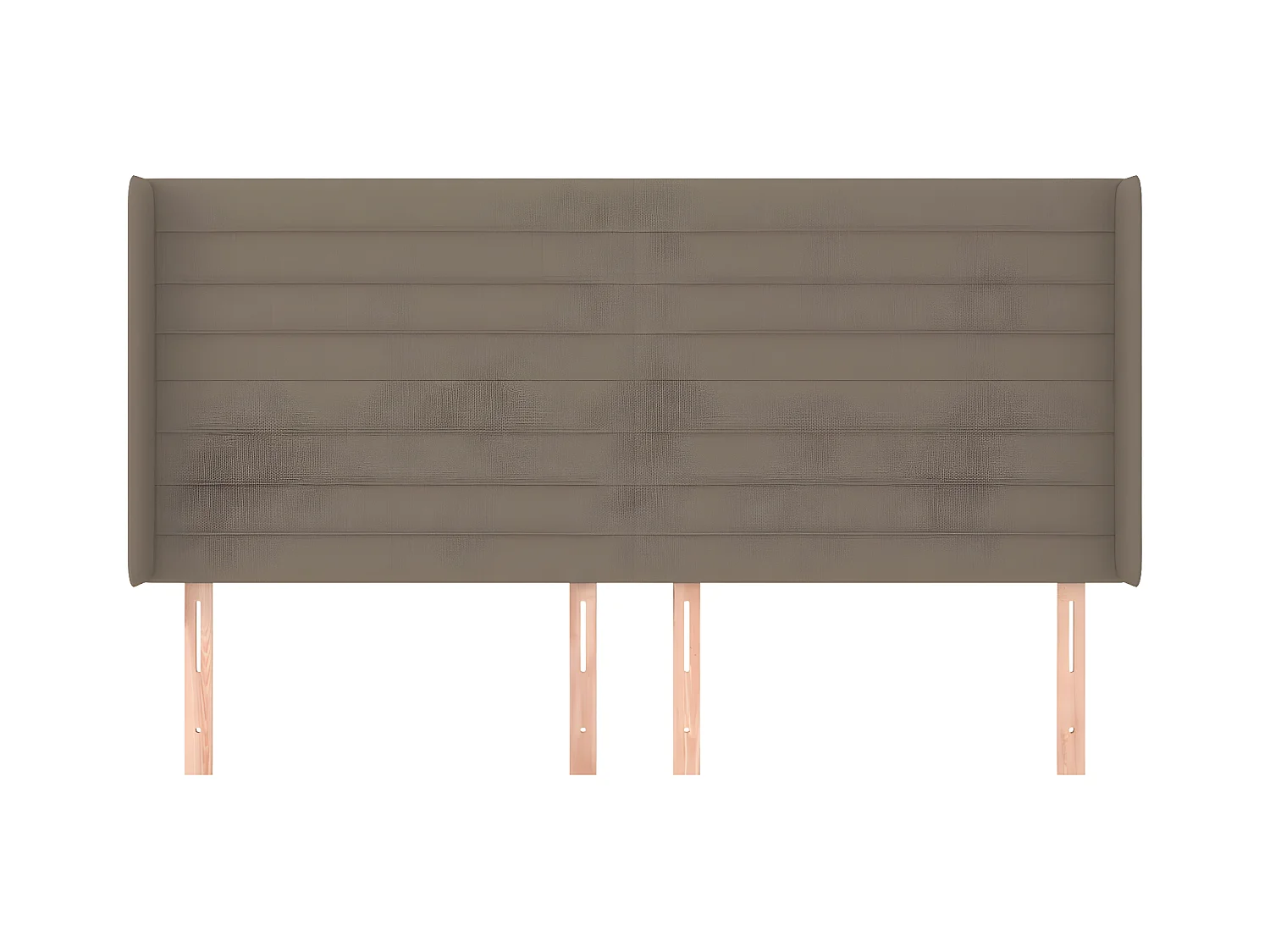 Tête de lit avec oreilles Taupe 163x16x118/128 cm Tissu