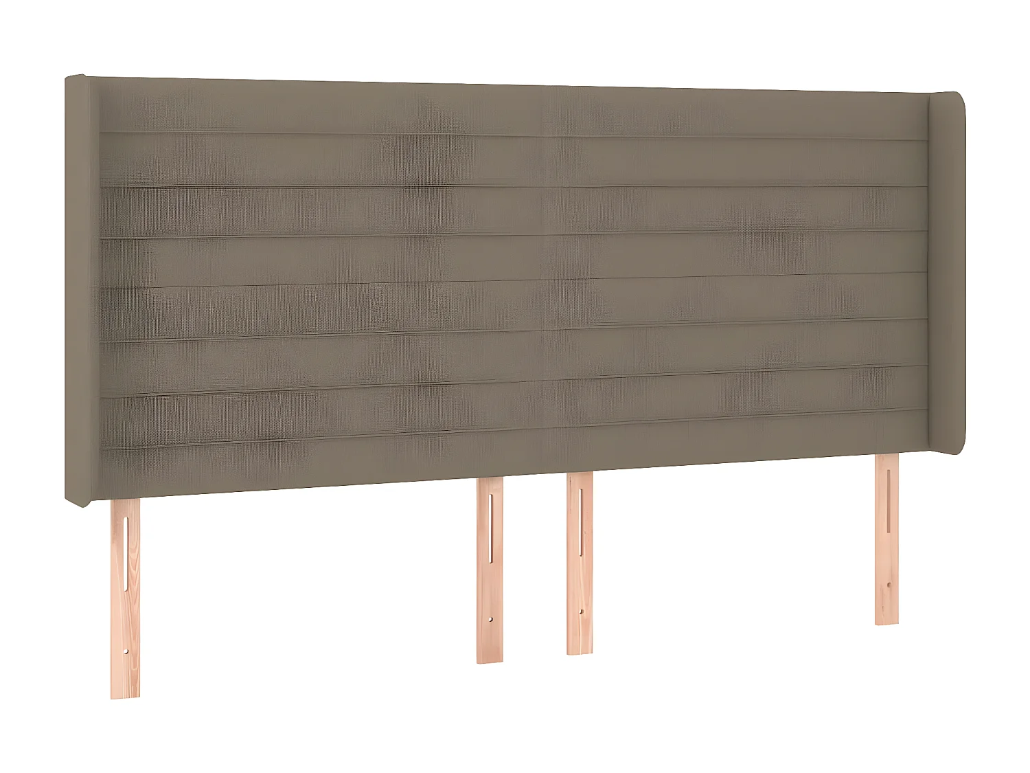 Tête de lit avec oreilles Taupe 163x16x118/128 cm Tissu