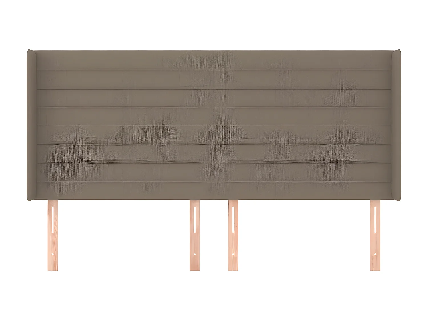 Tête de lit avec oreilles Taupe 163x16x118/128 cm Tissu