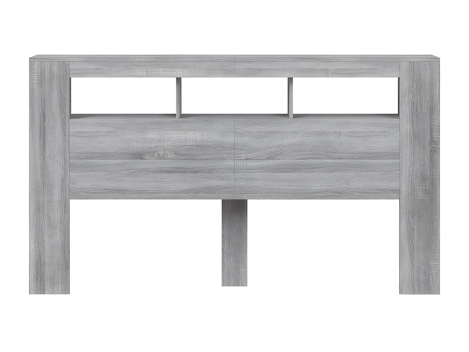 Tête de lit à LED sonoma gris 180x18,5x103,5 cm bois ingénierie