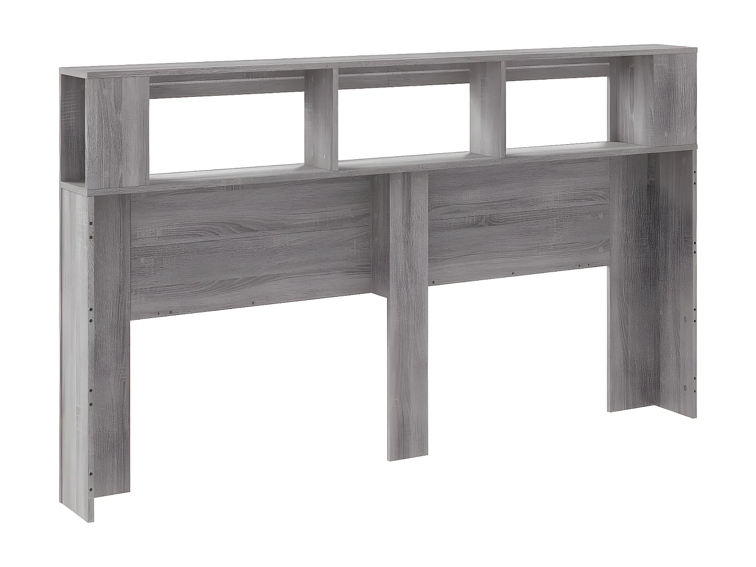 Tête de lit à LED sonoma gris 180x18,5x103,5 cm bois ingénierie