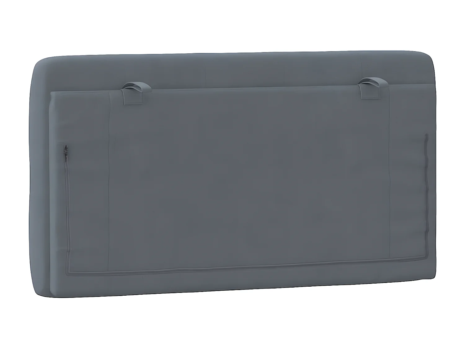 Coussin de tête de lit gris foncé 100 cm velours