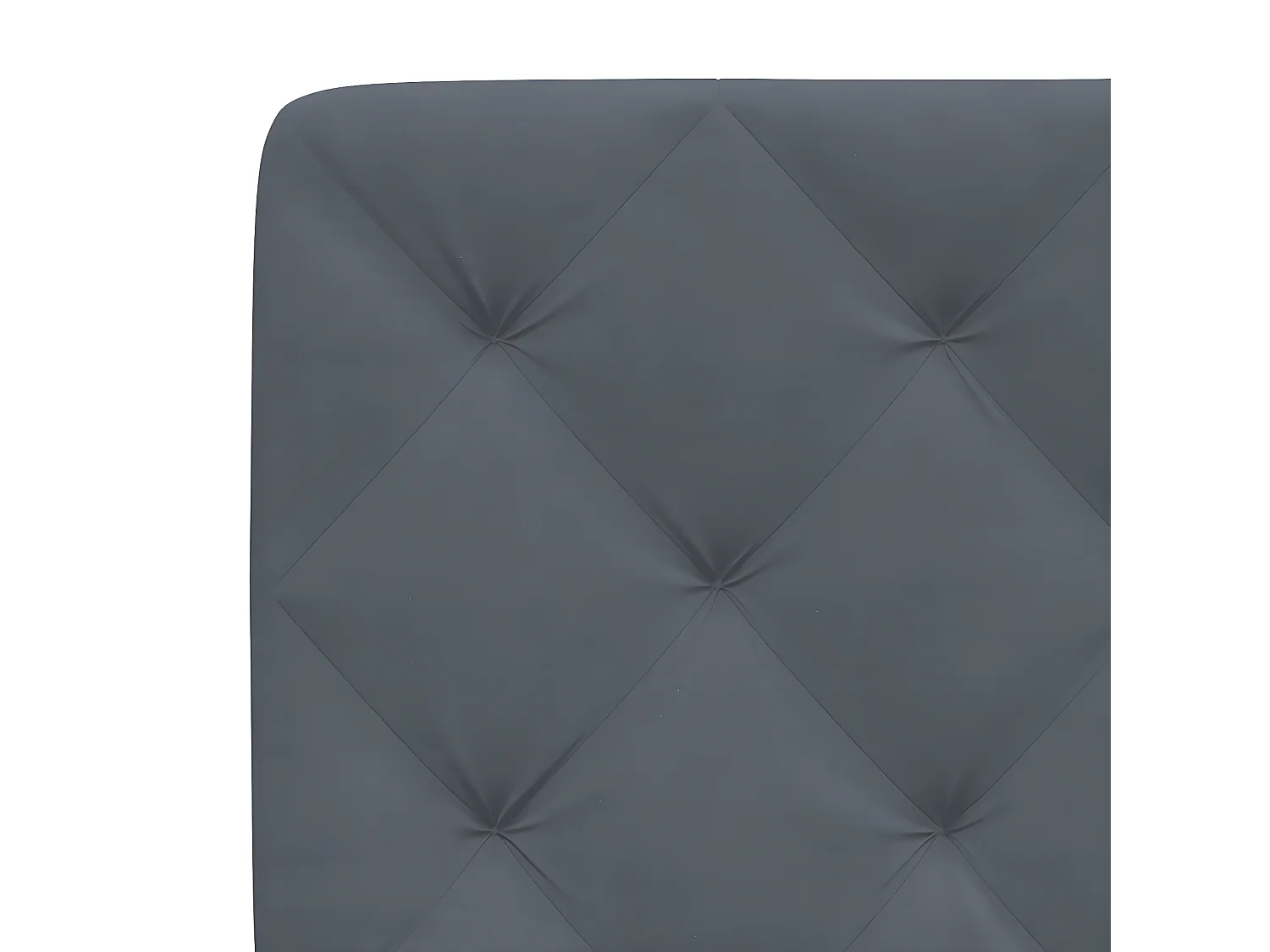 Coussin de tête de lit gris foncé 100 cm velours