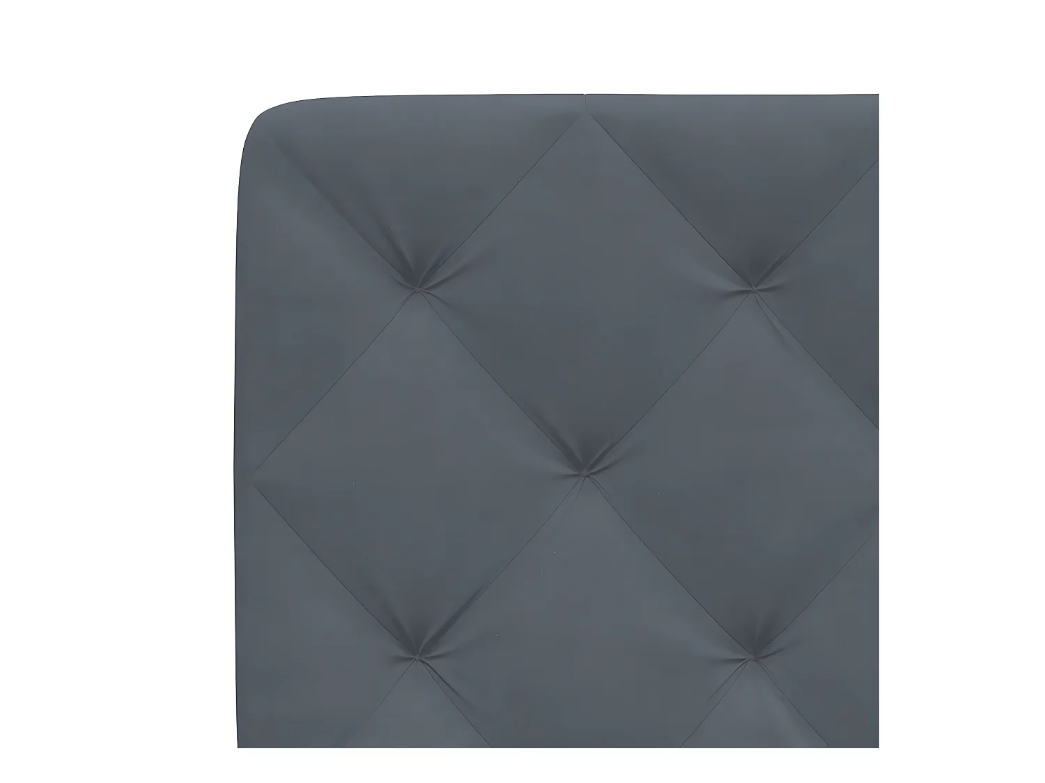 Coussin de tête de lit gris foncé 100 cm velours