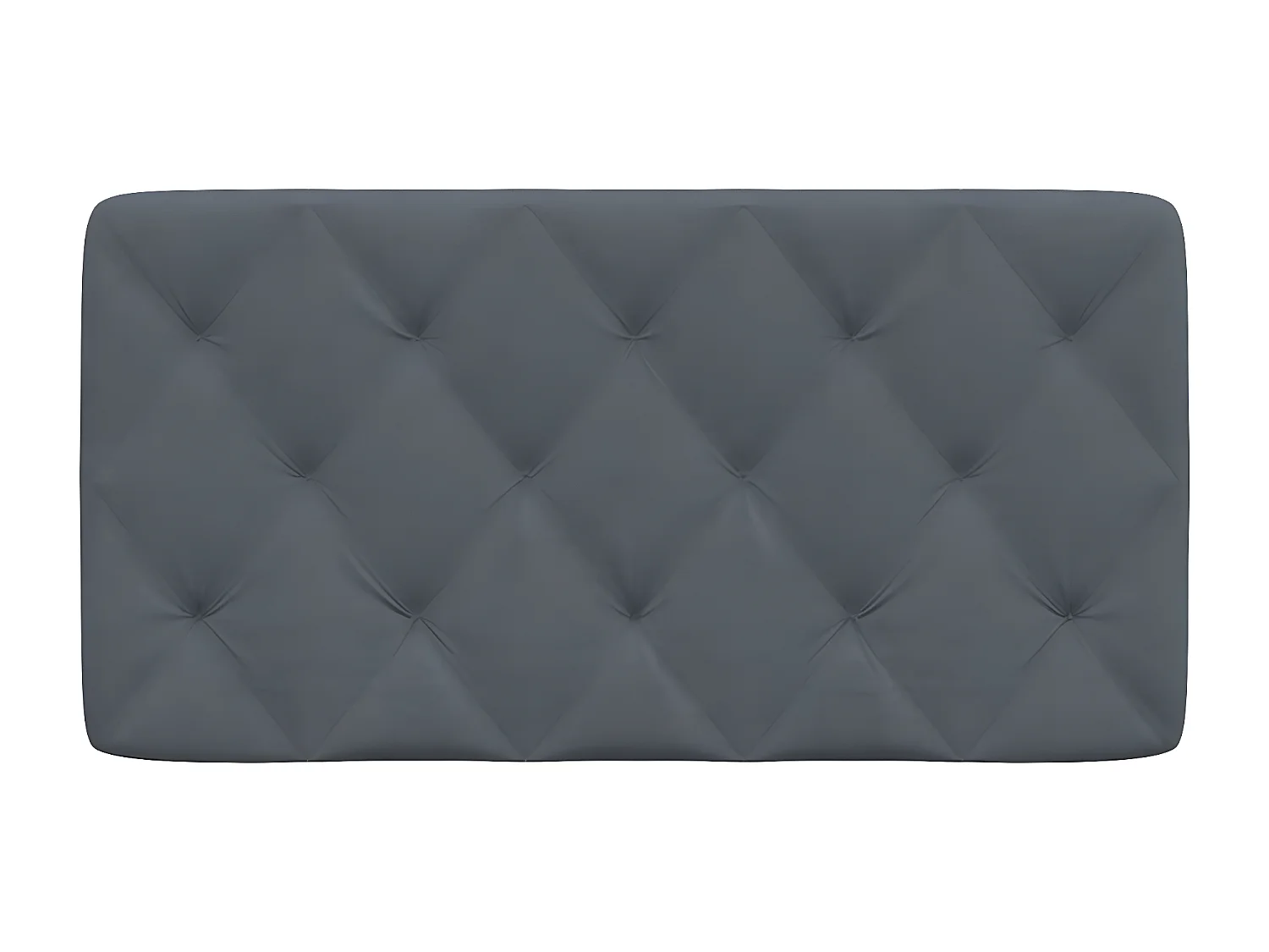 Hoofdbordkussen 100 cm fluweel donkergrijs