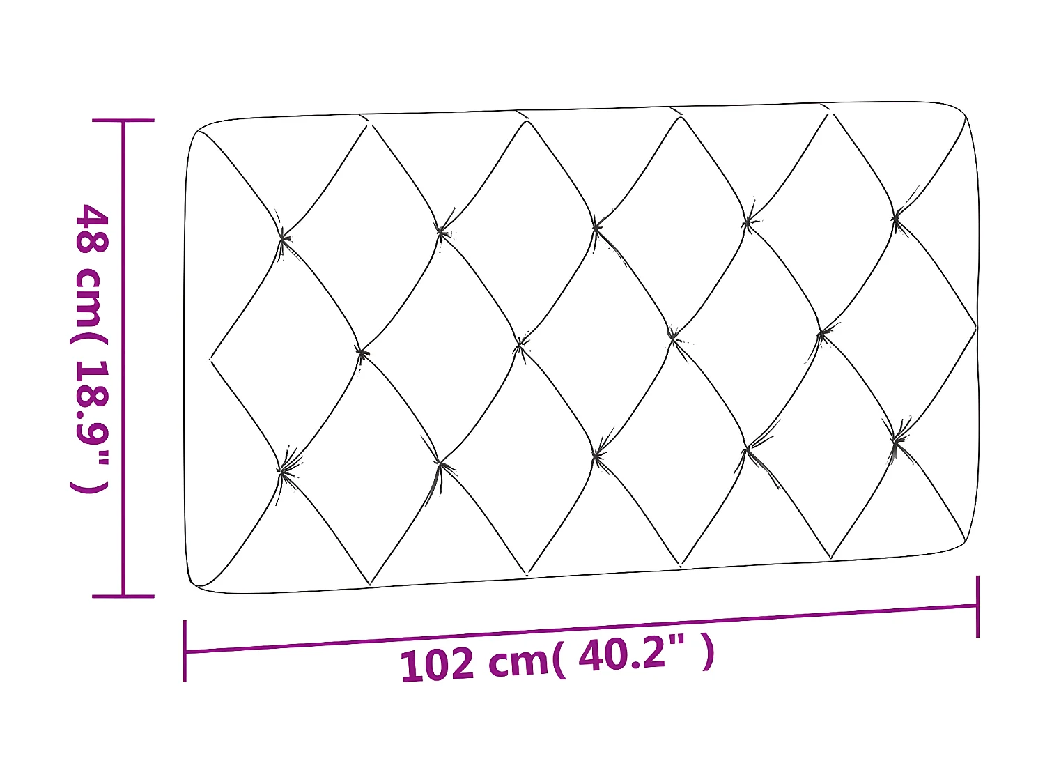 Hoofdbordkussen 100 cm fluweel donkergrijs