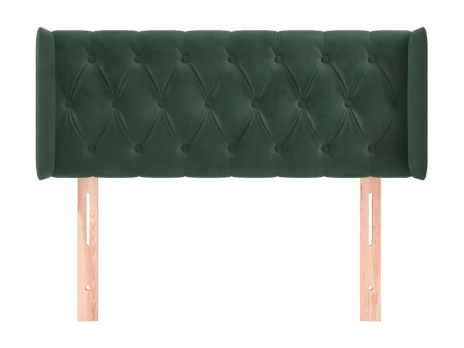 Tête de lit avec oreilles Vert foncé 103x16x78/88 cm Velours