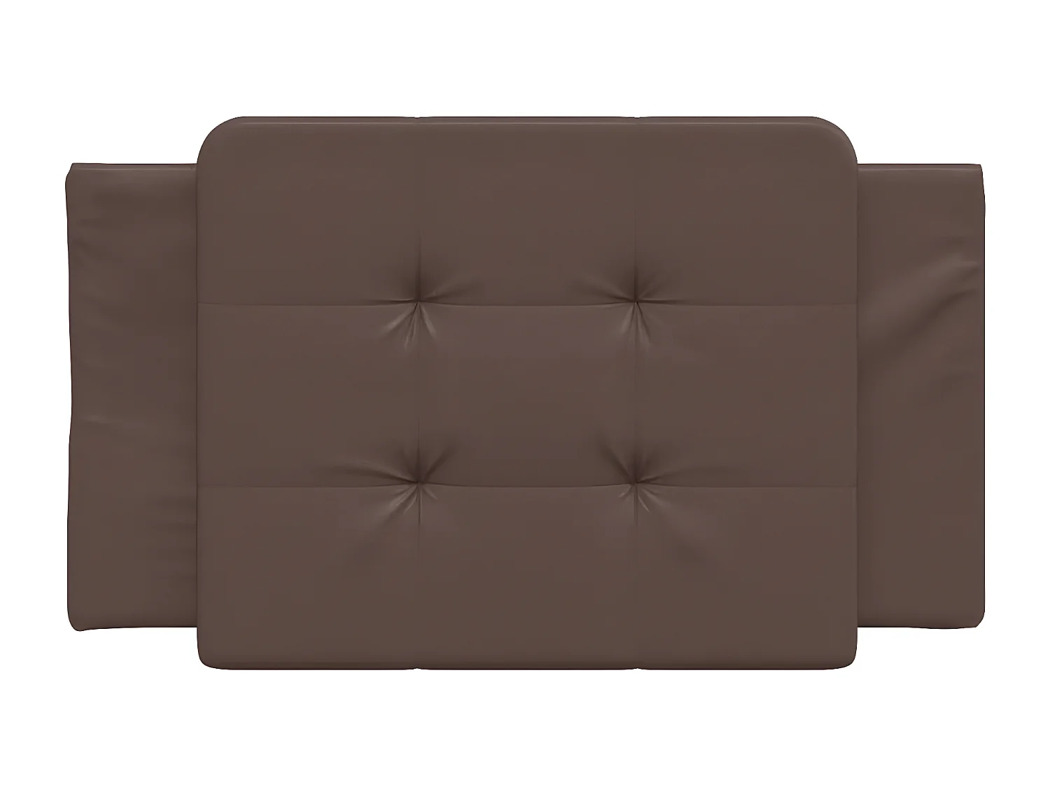 Coussin de tête de lit marron 90 cm similicuir