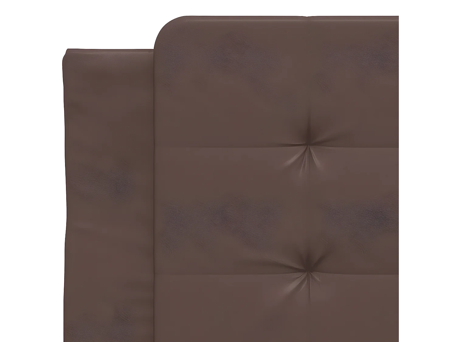 Coussin de tête de lit marron 90 cm similicuir