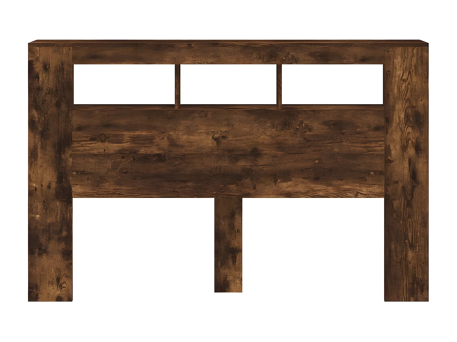 Tête de lit à LED chêne fumé 160x18,5x103,5cm bois d'ingénierie