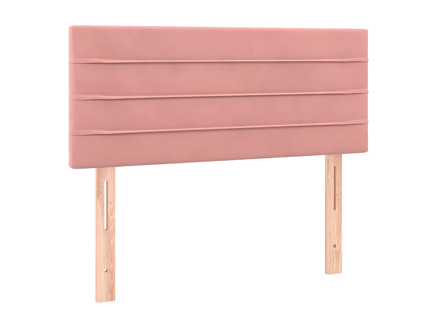 Cabeceira de cama c/ luzes LED veludo 100x5x78/88 cm rosa