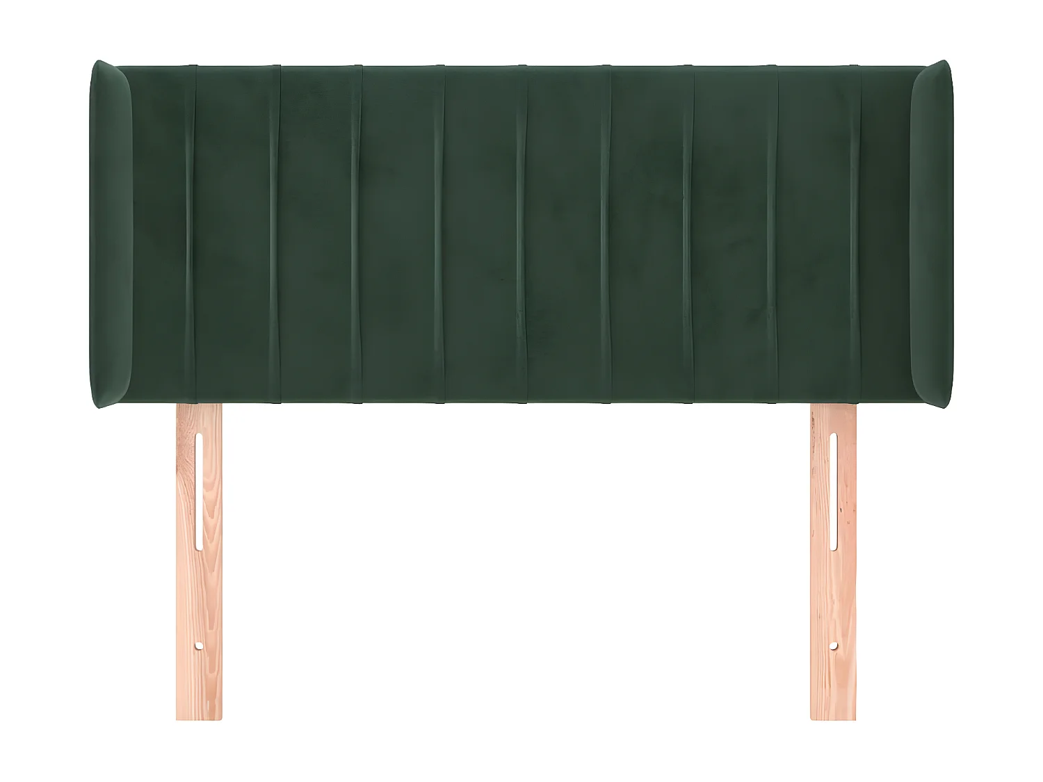 Tête de lit avec oreilles Vert foncé 93x16x78/88 cm Velours