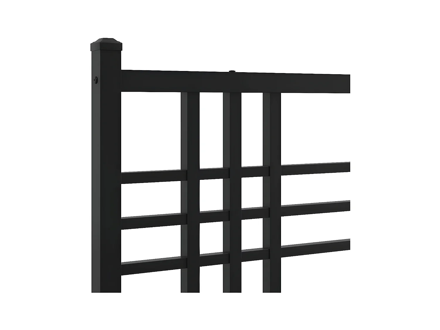 Cabeceira de cama 75 cm metal preto