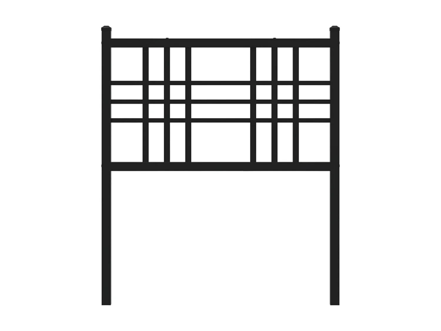 Tête de lit métal noir 75 cm