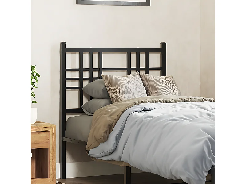 Tête de lit métal noir 75 cm