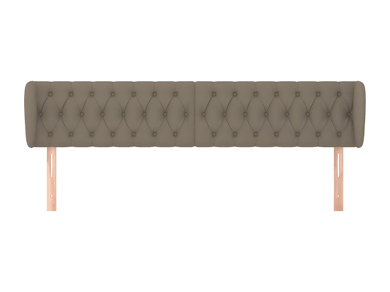 Tête de lit avec oreilles Taupe 183x23x78/88 cm Tissu
