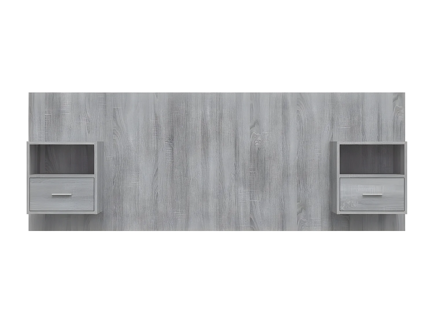 Tête de lit avec armoires Gris sonoma Bois d'ingénierie