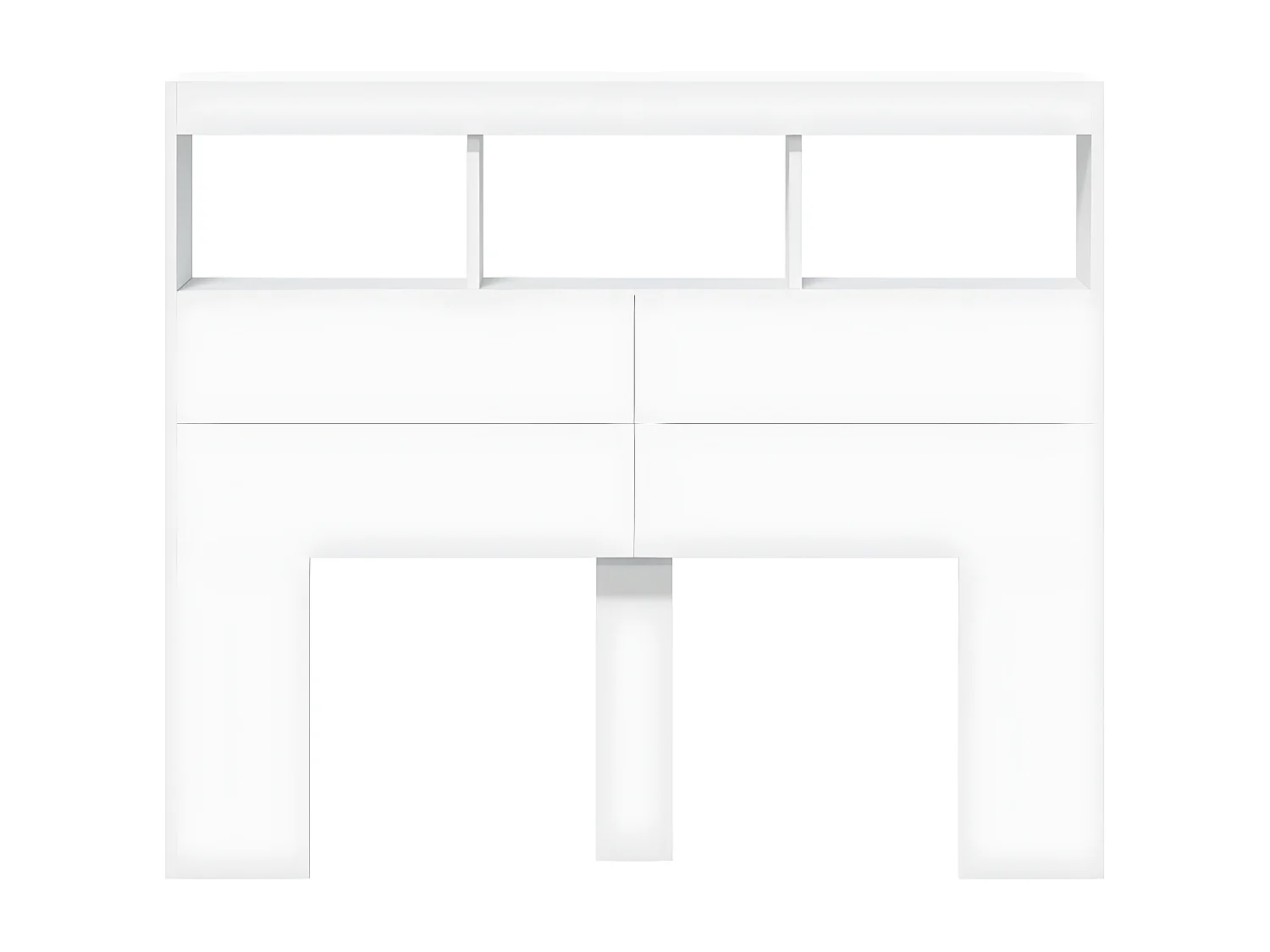 Armoire tête de lit avec LED blanc 120x17x102 cm