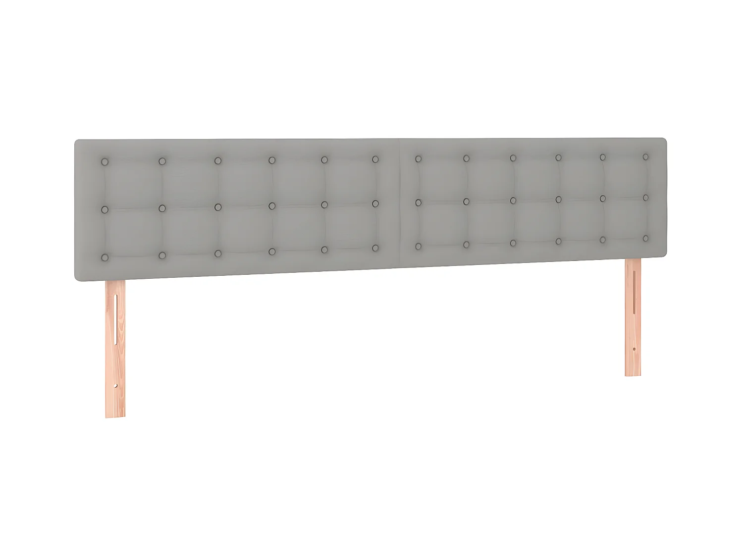 Tête de lit à LED Gris clair 160x5x78/88 cm Tissu